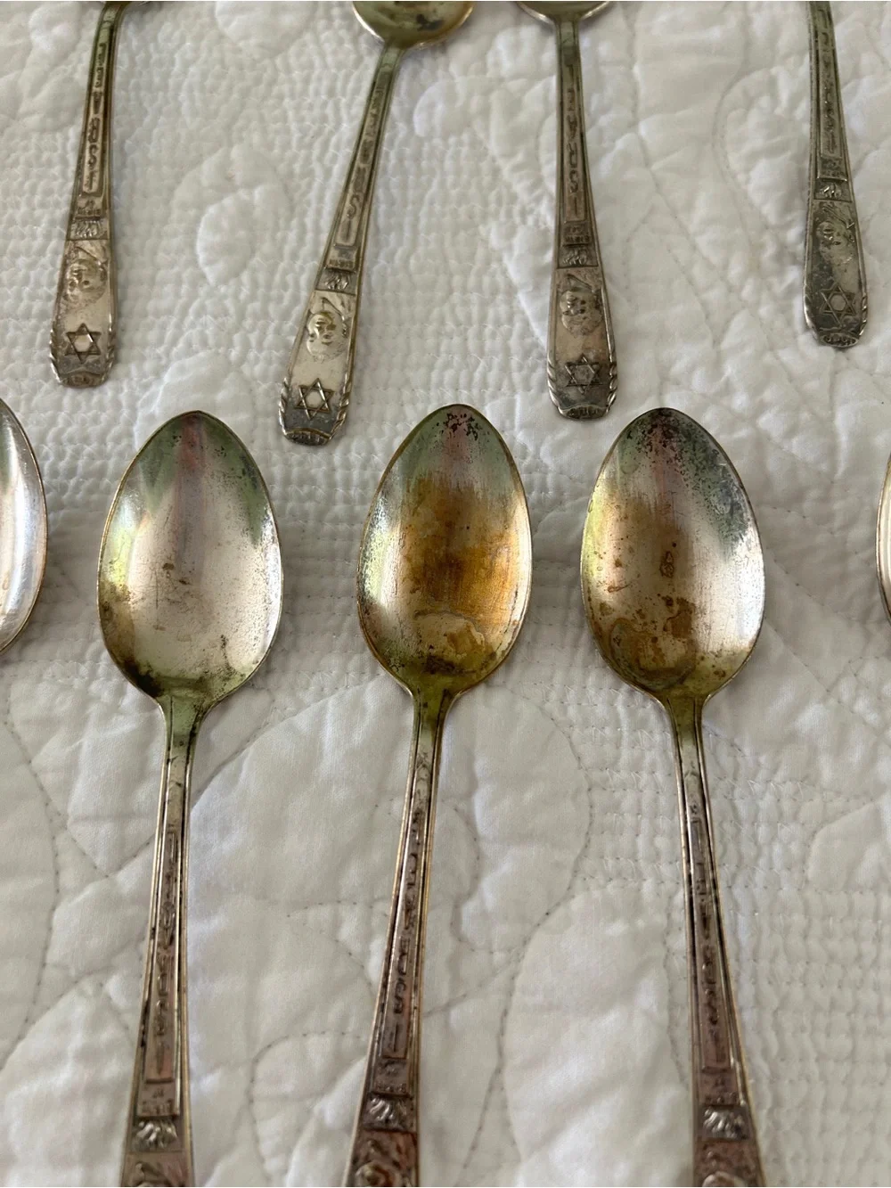 Set of 11 Vintage 1948 Birth of Israel Commemorative Tea Spoons – Litvin Silver
